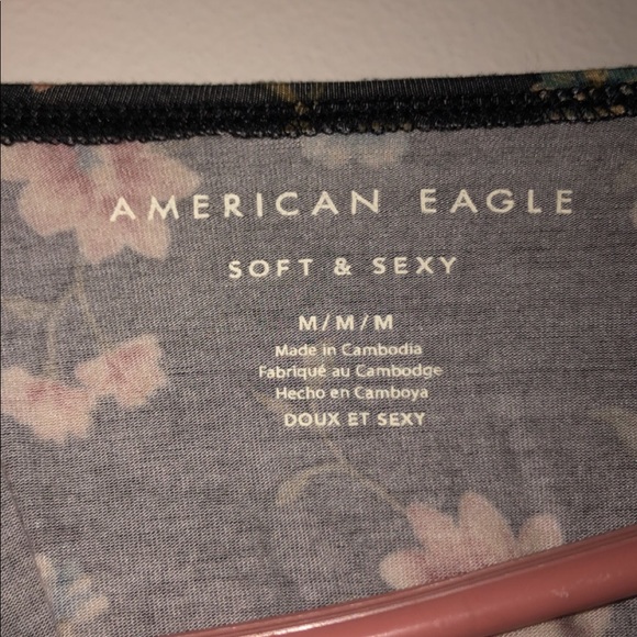 AE Soft & Sexy Cinch Front Long Sleeve T-Shirt - Picture 4 of 4